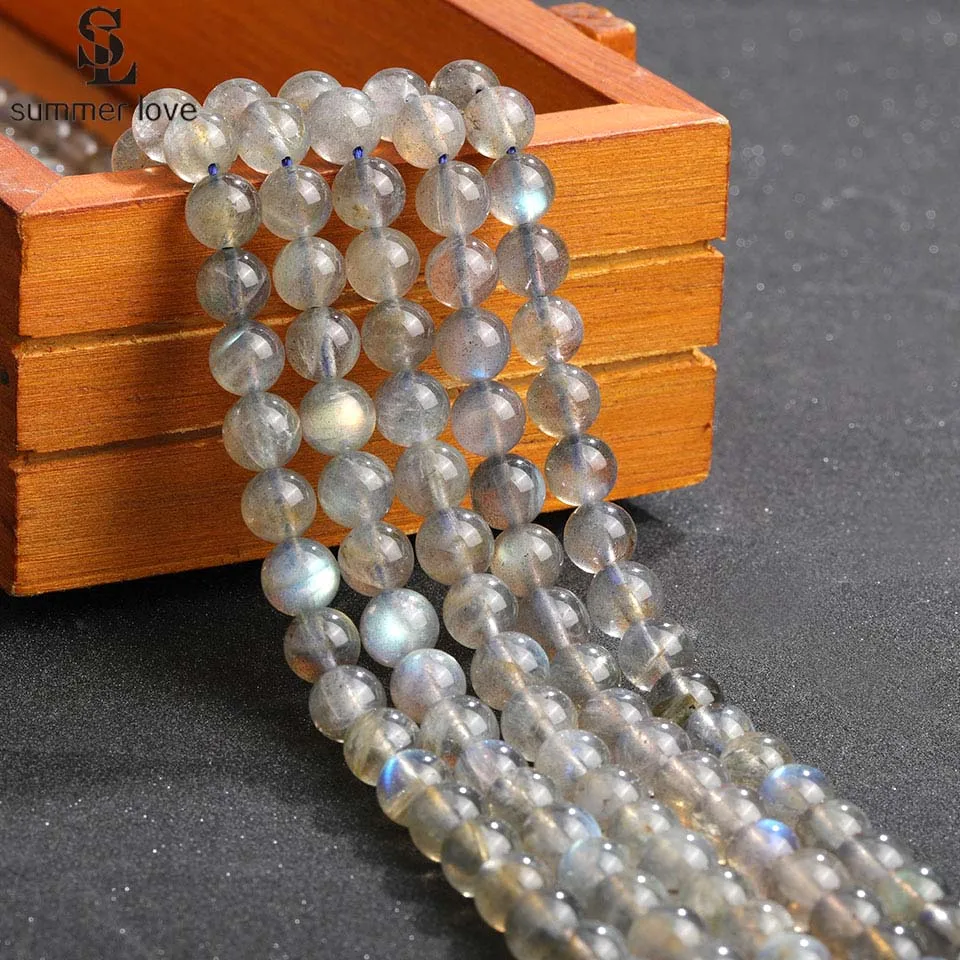 

Бусины из натурального камня лабрадорита, 4/6/8 мм