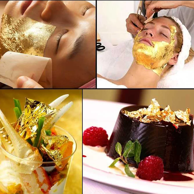 1 шт. 4 33 см листочек из съедобного золота бумажные листы 24 к чистая натуральная