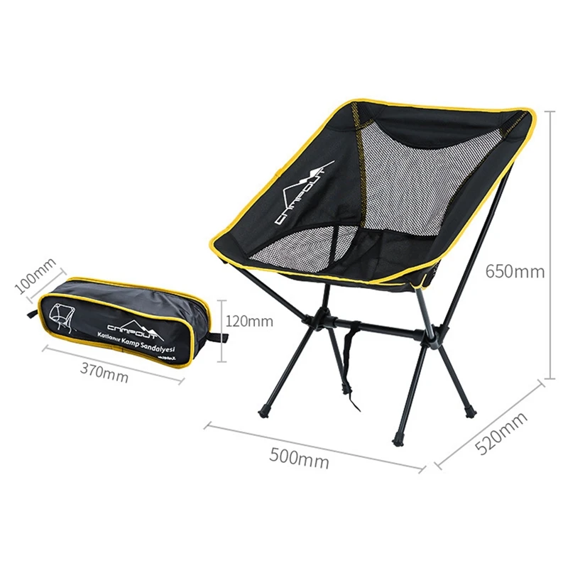 Satin Al CAMPOUT Taşınabilir Kamp Plaj Sandalyesi Hafif Katlanır Balıkçılık Açık Kamp Açık Ultra Hafif Sandalyeler