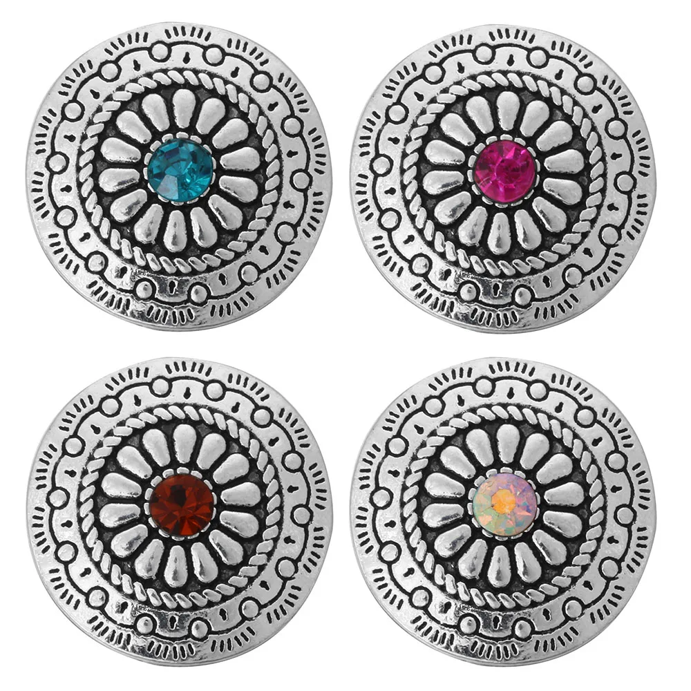 6 шт./лот новые металлические круглые пуговицы-застежки для ювелирных изделий 18