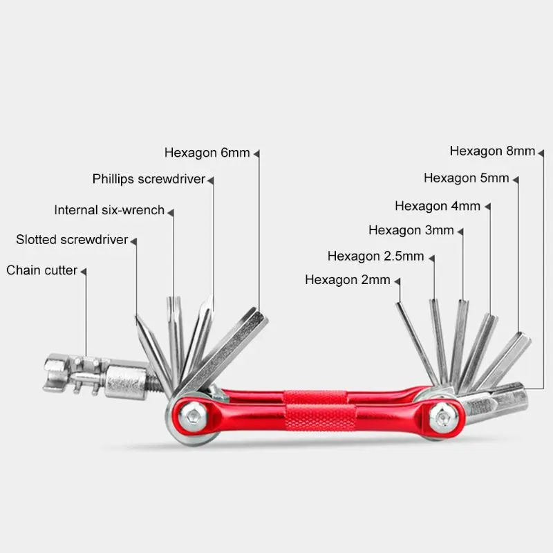 

11 in 1 Bike Multitool Allen Wrench Screwdriver Compact Portable Bicycle Tool