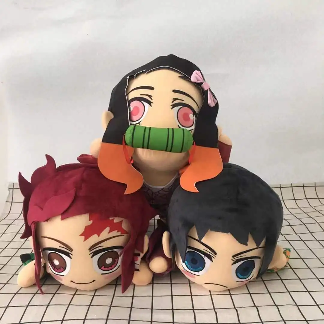 

45CM Japanese Manga Anime Plushies Pillow Cushion Demon Slayer Kimetsu No Yaiba Tanjirou Nezuko Doll Stuffed Plush Toys