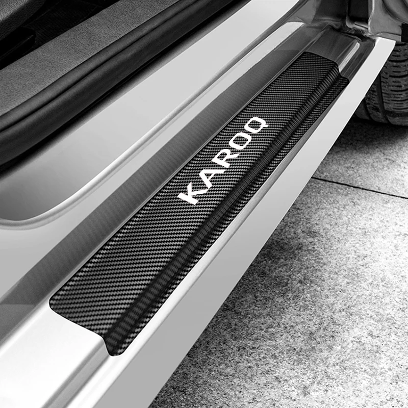 4 шт./компл. автомобильные накладки на пороги для Skoda KAROQ аксессуары Декоративные наклейки для стайлинга автомобилей