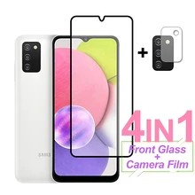 Full Cover Screen Protector For Samsung Galaxy A03S A02S A02 A01 Tempered Glass Protective Phone Camera Film For Samsung A03S