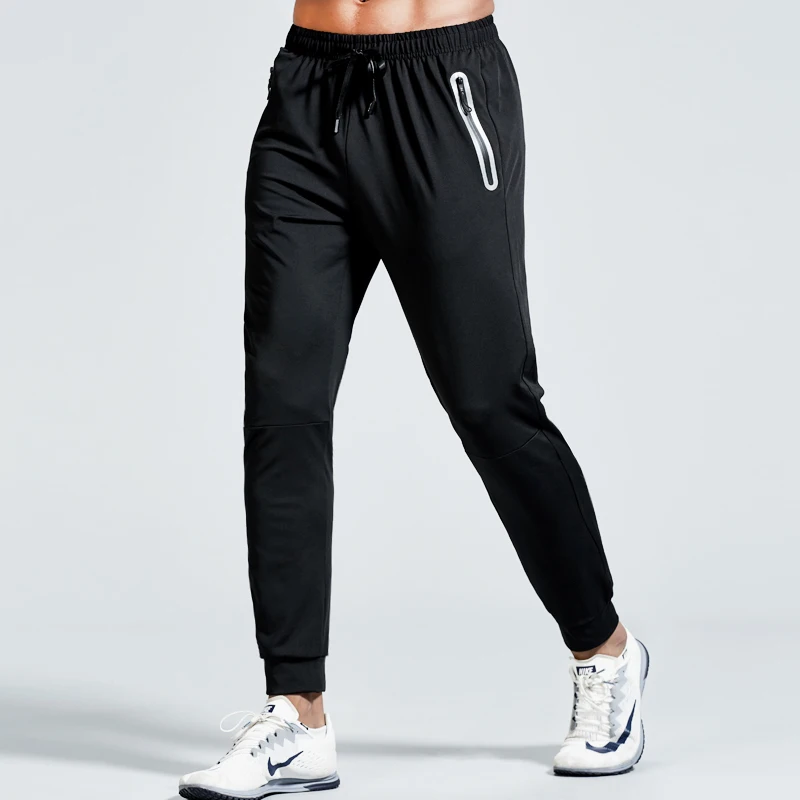 Sports pants men's running fitness football training closing fast dry feet cropped autumn | Спорт и развлечения