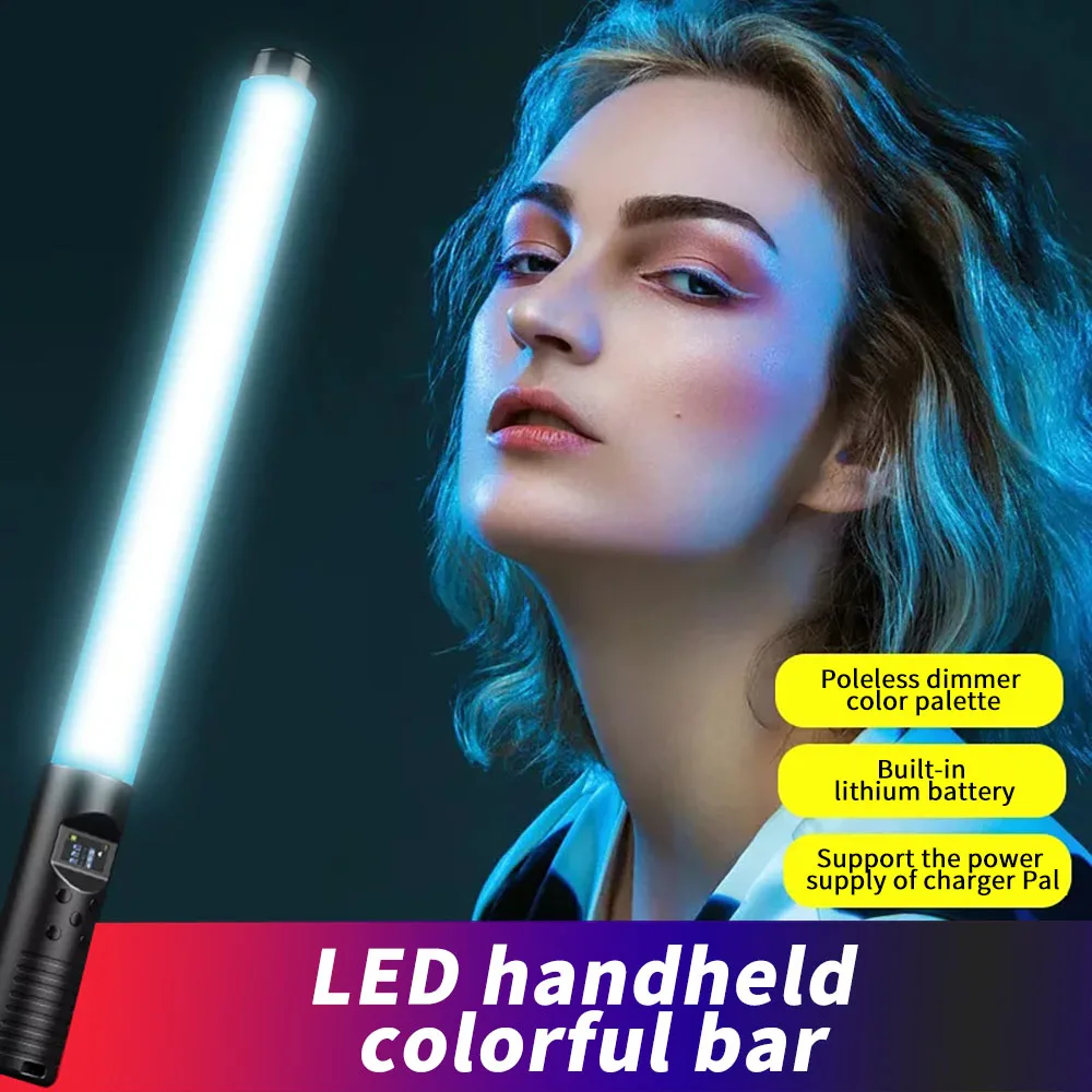 

H1 ручной 2500k-8500k белый/теплый белый/RGB красочный Ice Stick светодиодный видео светильник сенсорный экран Внешний стенд регулировки света управле...