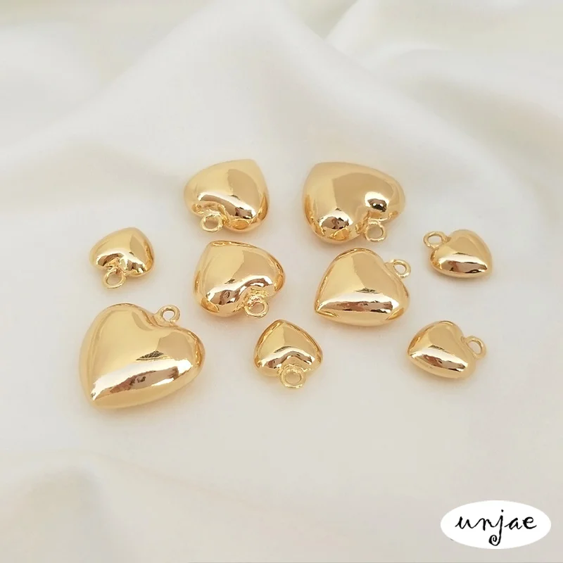 Custom14K Золотой клад медных с покрытием из цвет золотистый яркий любящее сердце