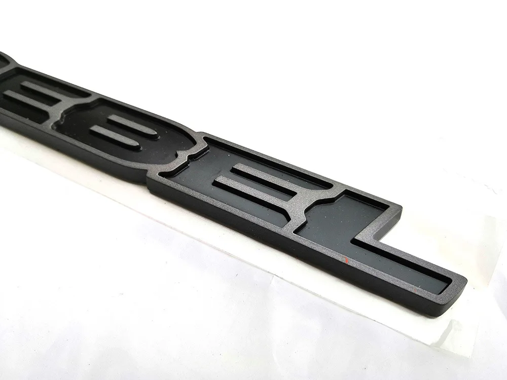 

1pcsxABS Plastic Black Sticker Rebel Car Stickers Emblems Badges