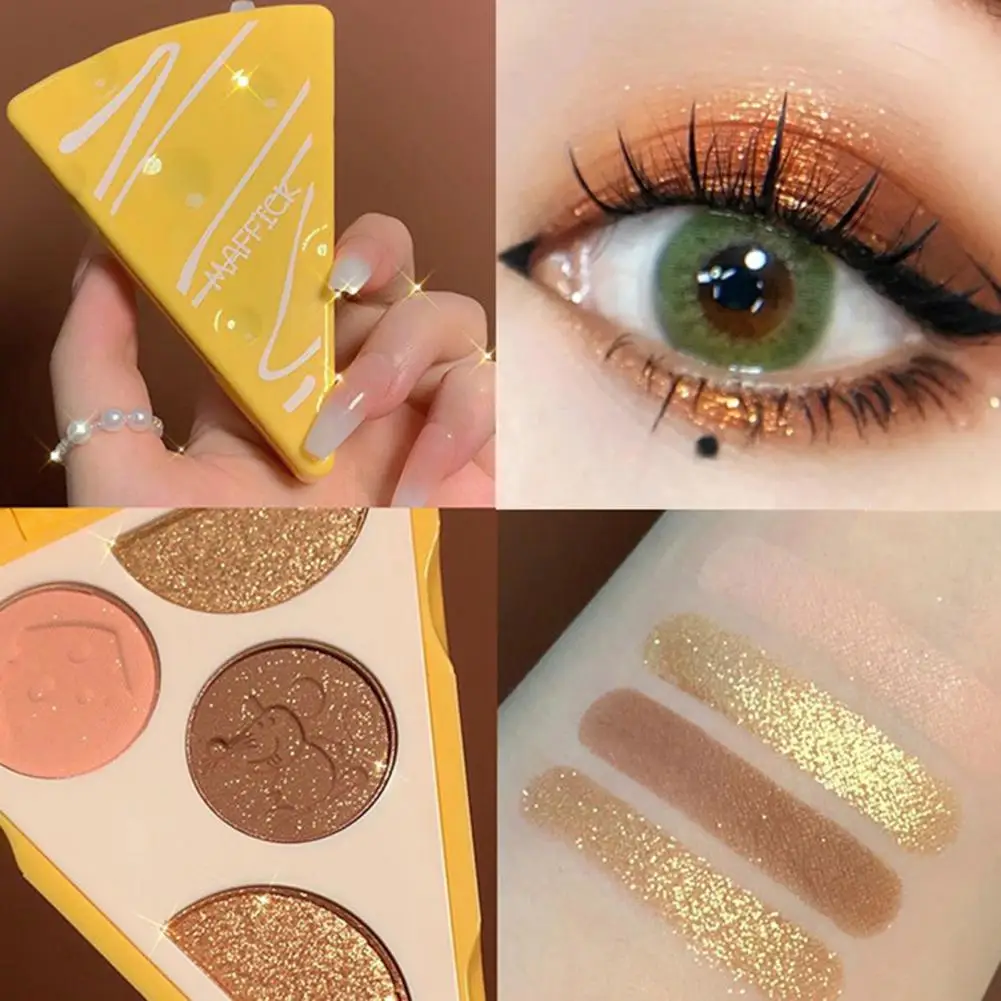 

Hot Sale 4.2g/4 Grids Eye Shadow Plate Strong Adhesion Popular Delicate Cheese Four-color Eyeshadow Palette for Girl