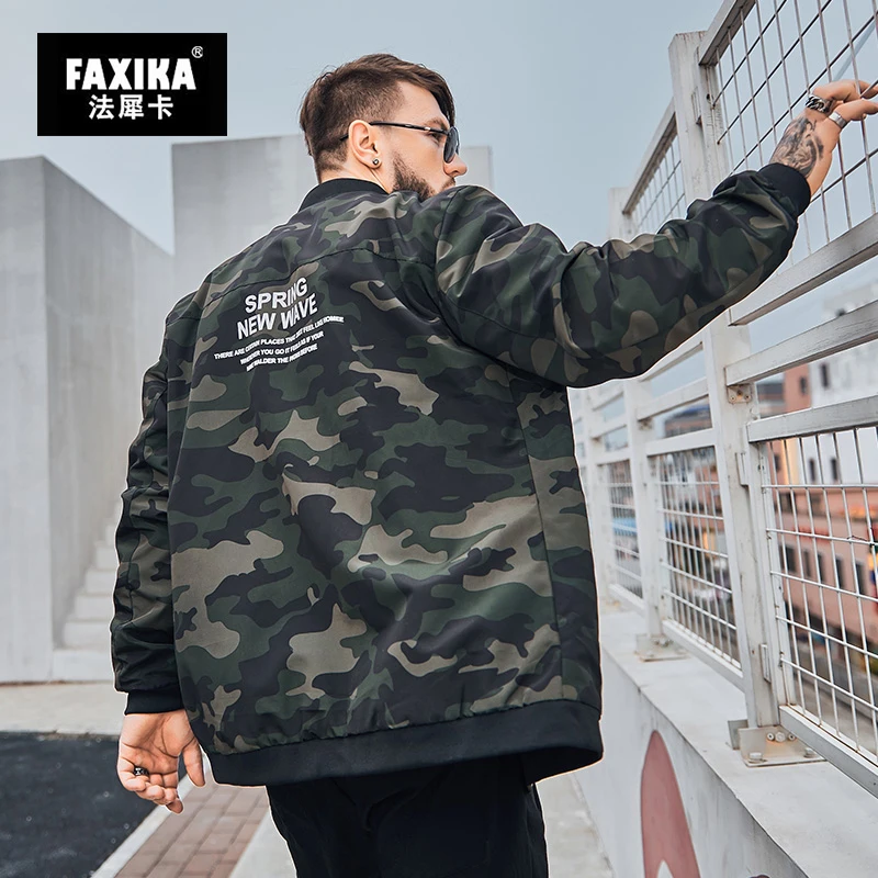 FAXIKA большой размер ярдов мужская одежда камуфляжная куртка Красивый tide