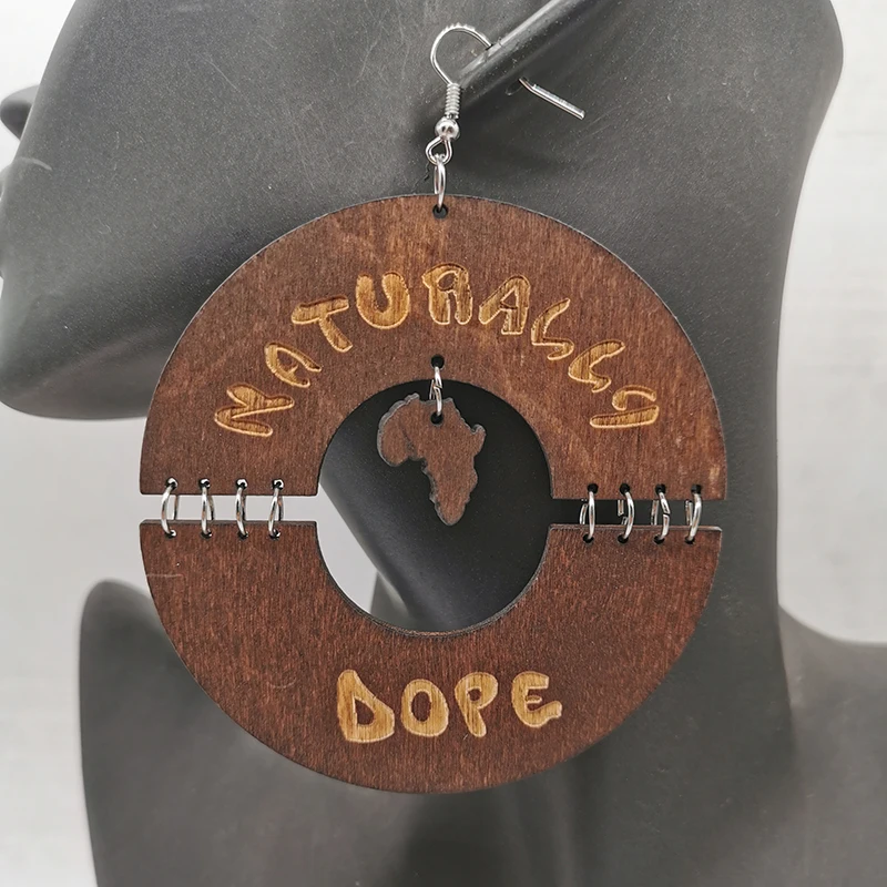 Free Shipping! Newest African Naturally Drop Wood Earrings | Украшения и аксессуары