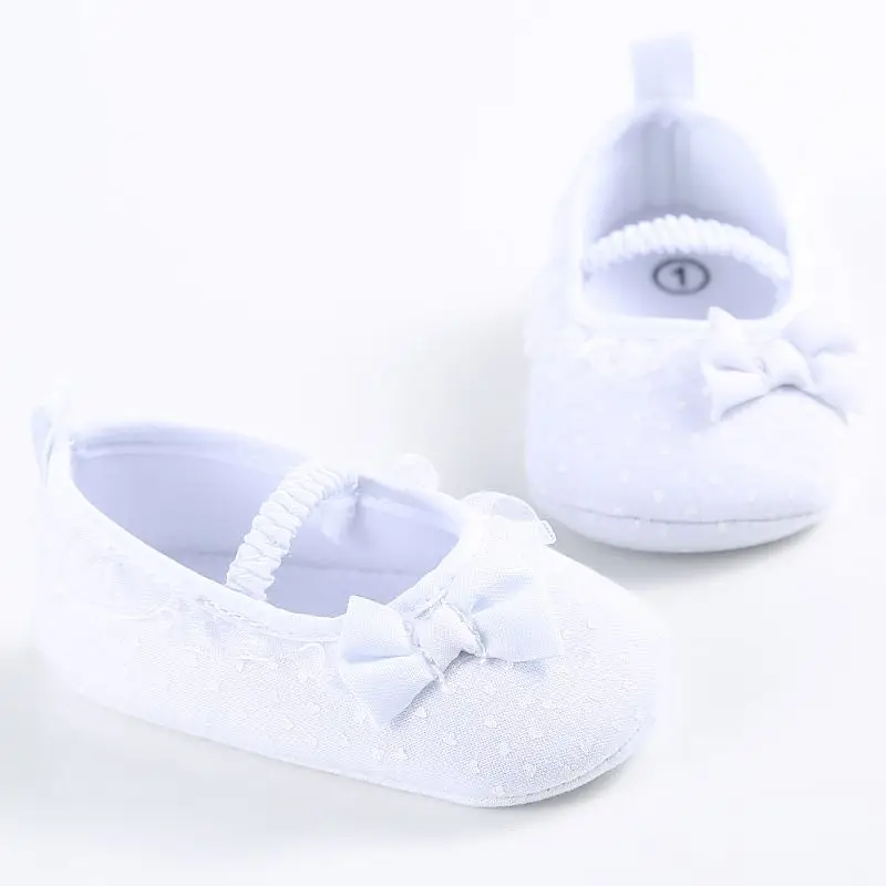 

Toddler Newborn Princess Kids Baby Shoes Girl Soft Lace Shallow Elastic Band Cotton Prewalker 1