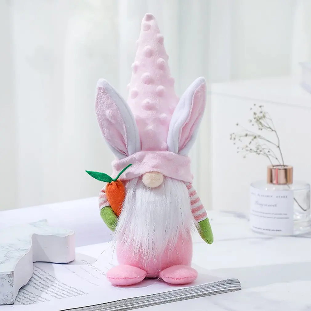 

Easter Bunny Faceless Doll Decorations Gnome Ornaments Lovely Plush Dolls Gnome Handmade Rabbit Plush Toys Easter Gifts