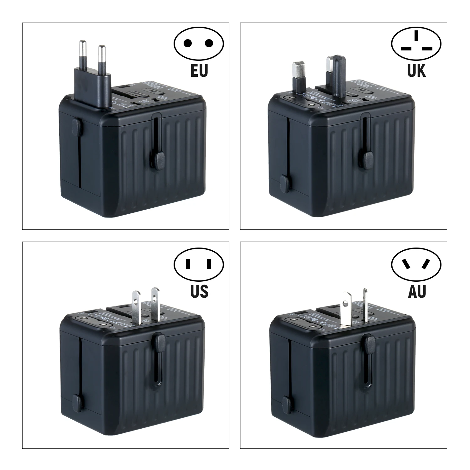Дорожный адаптер с 4 USB портами по всему миру Универсальный дорожный настенное