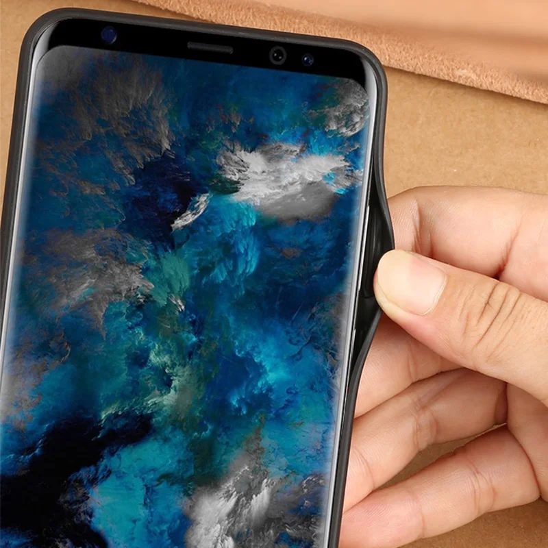 Чехол для телефона чехол s samsung Galaxy S6 S7 S8 S9 S10 плюс Litchi текстура Note 8 9 A5 A7 A8 2018 J3 J5 J7 2017
