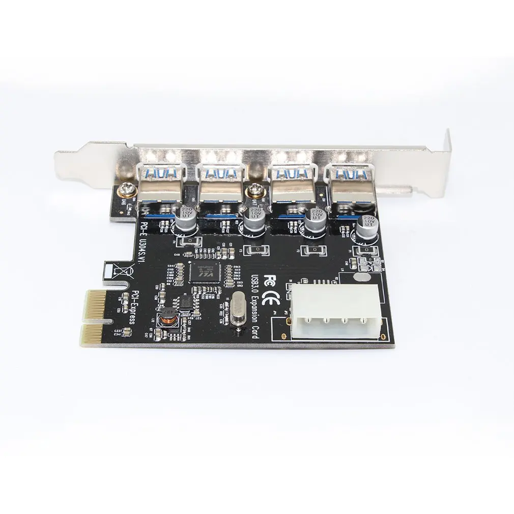 1 шт. настольный компьютер Usb3.0 плата расширения четыре порта Pci-E к Usb3.0 карта расширения адаптер Usb3.0Hub
