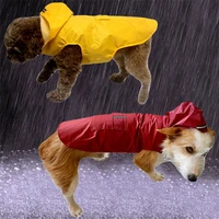 small dog raincoat waterproof large dog clothes outdoor coat rain jacket reflective pet puppy big dog poncho breathable mesh