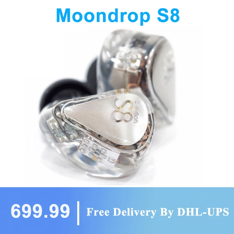 Moondrop S8 новое поколение флагманский 8BA драйвер In-ear Monitor IEM Hifi аудио наушники с 2 Pin/0 78