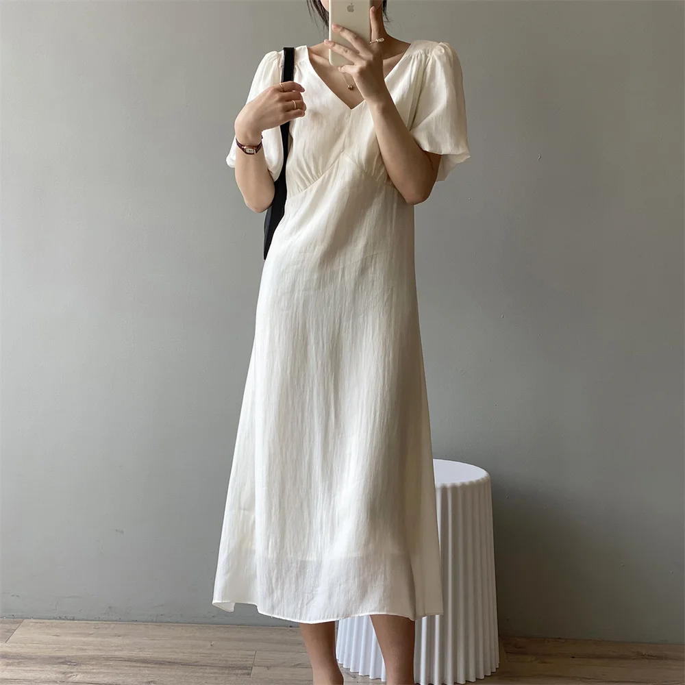 

HziriP женское однотонное платье для выпускного вечера с V-образным вырезом, лето размера плюс, 2021