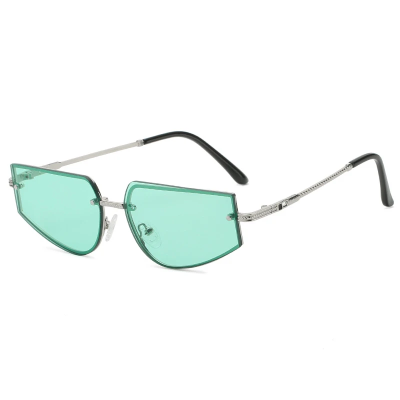 

JASPEER Steampunk Gradient Sunglasses For Men UV400 Driving Irregular Sun Glasses Women Metal Frame Punk Goggles Eyewear