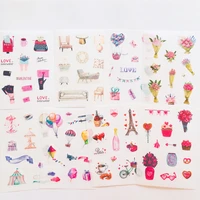 Sheets Love Story Wedding Accessories Paper Sticker Notebook Computer Phone Hand Account Decoration
