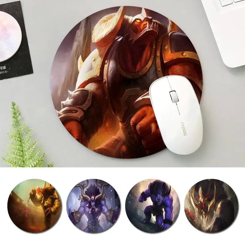 

Protection LOL Alistar office Mat mouse non-slip pad player pad Round size rubber Gaming mouse Pad office Desk Mat