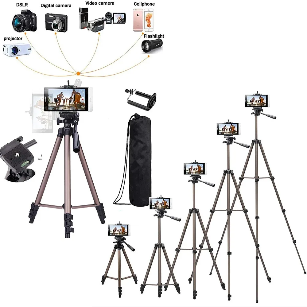 Aluminum alloy Tripods tripod SLR camera micro single photography light mobile phone live selfie bracket | Электроника