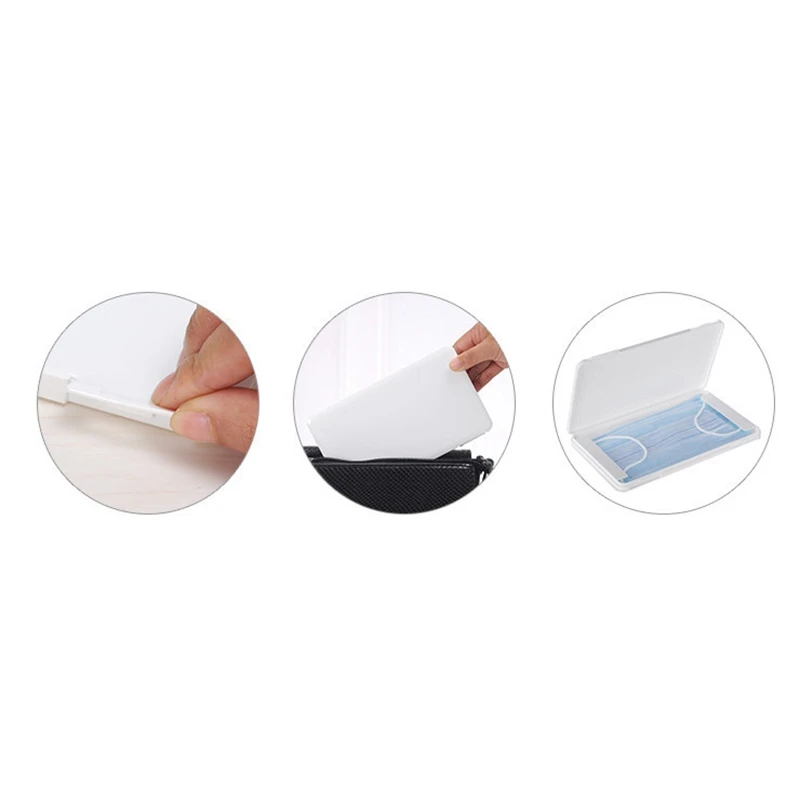 Mask Case Portable Disposable Face Masks Container Safe Health Storage Box Dustproof Organizer-Pink | Дом и сад