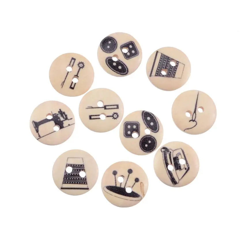 10/50 шт. деревянные пуговицы с двумя отверстиями Аксессуары для одежды сделай сам |