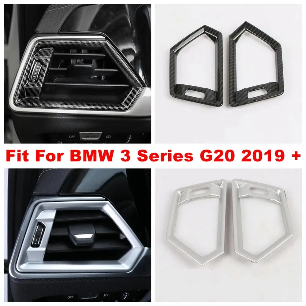 

Dashboard Side Air Conditioning AC Outlet Vent Frame Cover Trim For BMW 3 Series G20 2019 - 2021 ABS Matte / Carbon Fiber Look