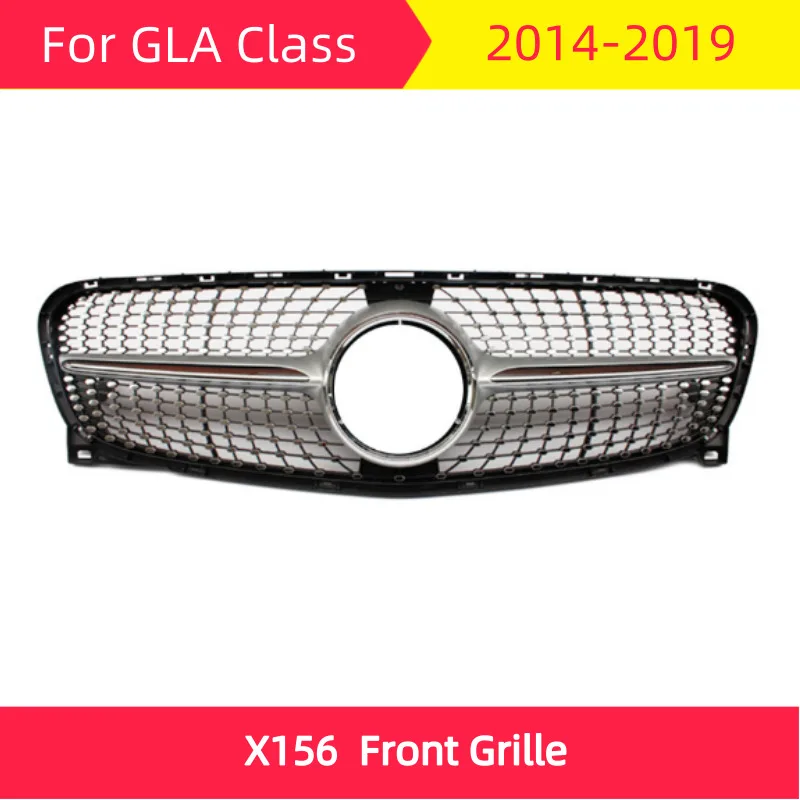 Алмазная Передняя решетка для mercedes X156 2014-2019 GLA Class GLA180 GLA200 GLA250 GLA45 ABS | Автомобили и