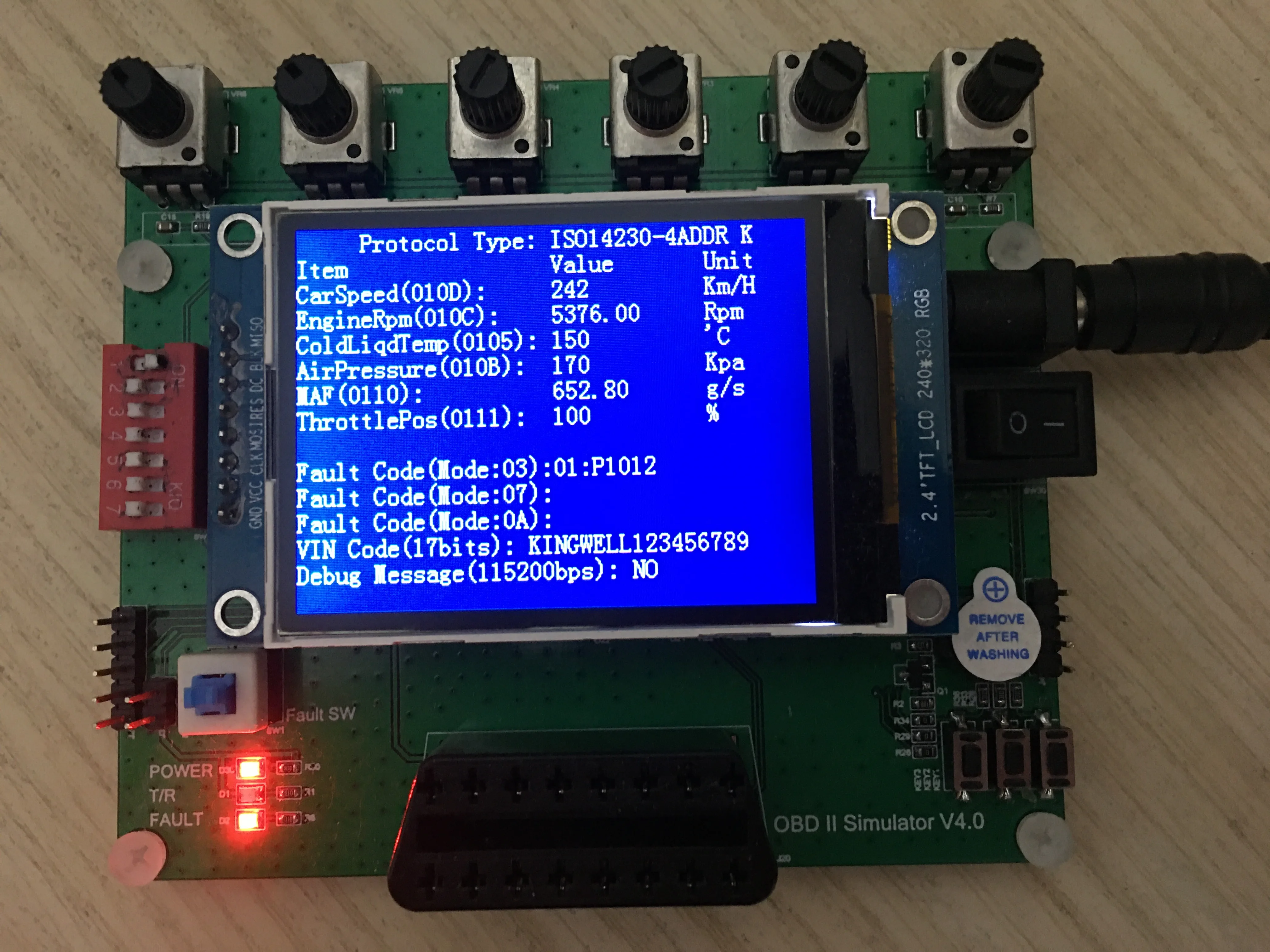 

Бортовой симулятор OBD/Симулятор ECU