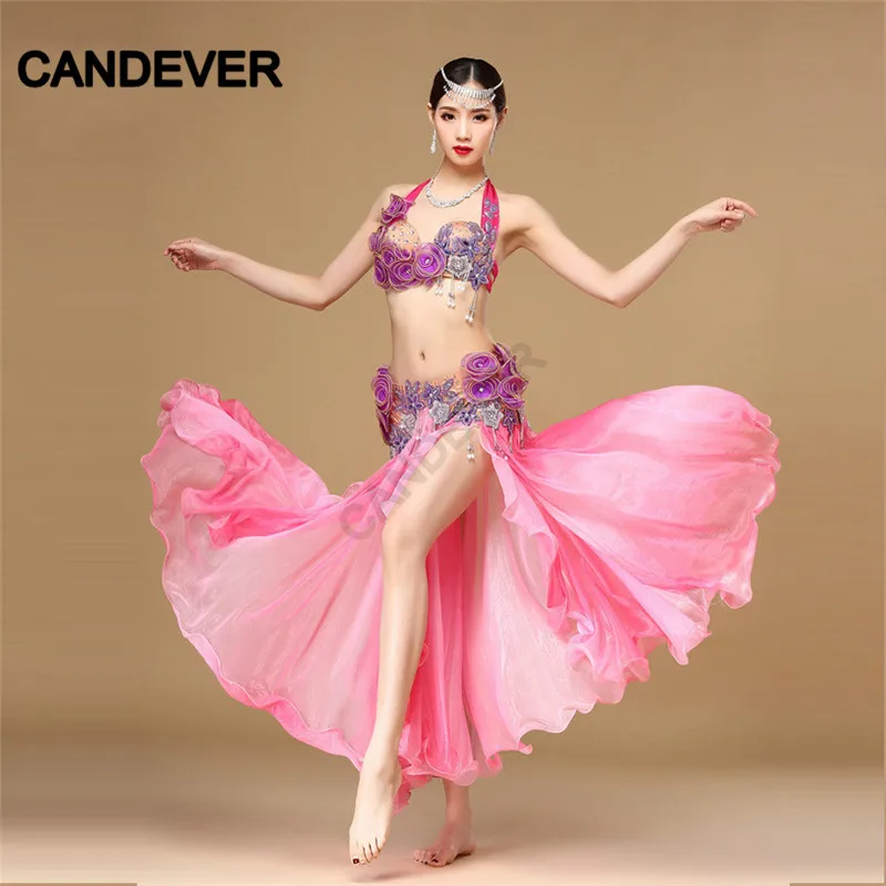 Женский костюм для танца живота сексуальный с бюстгальтером и юбкой