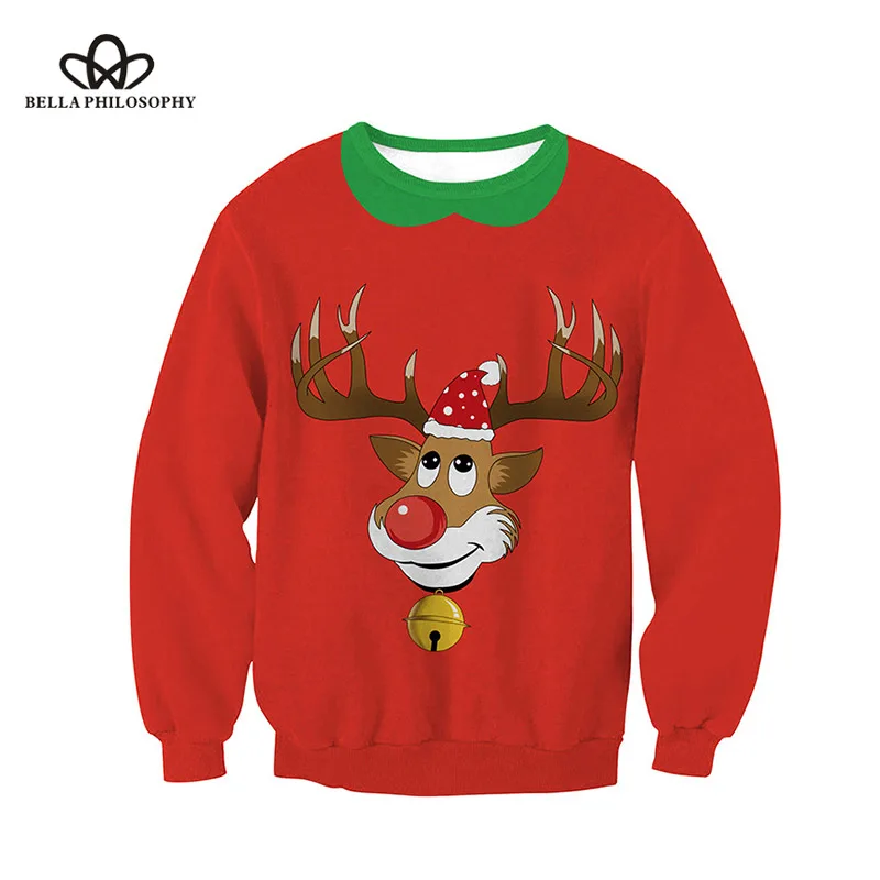 Осенне-зимний свитер унисекс для мужчин и женщин Рождественский отдыха с