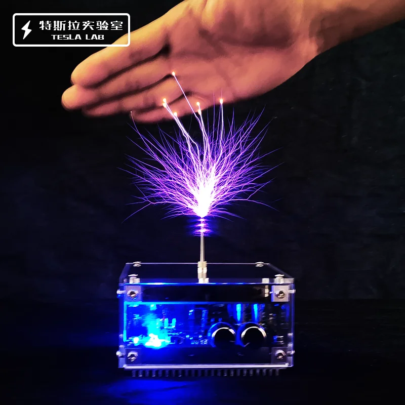 Newest 10CM Flat-panel Bluetooth Music Tesla Coil High Frequency and High Voltage Pulse Test Apparatus/Scientific Experiments