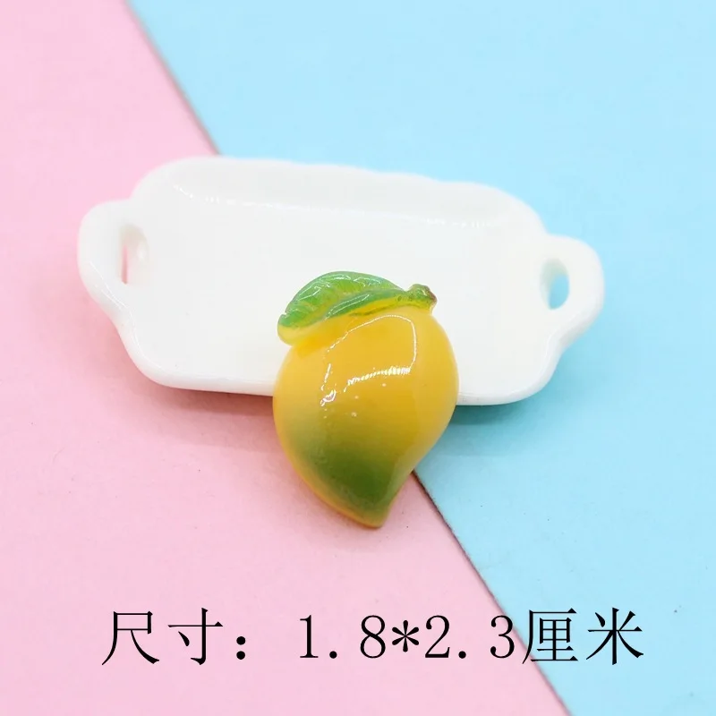 10 шт./лот имитация фруктов манго с плоской задней стороной 18*23 мм декоративные