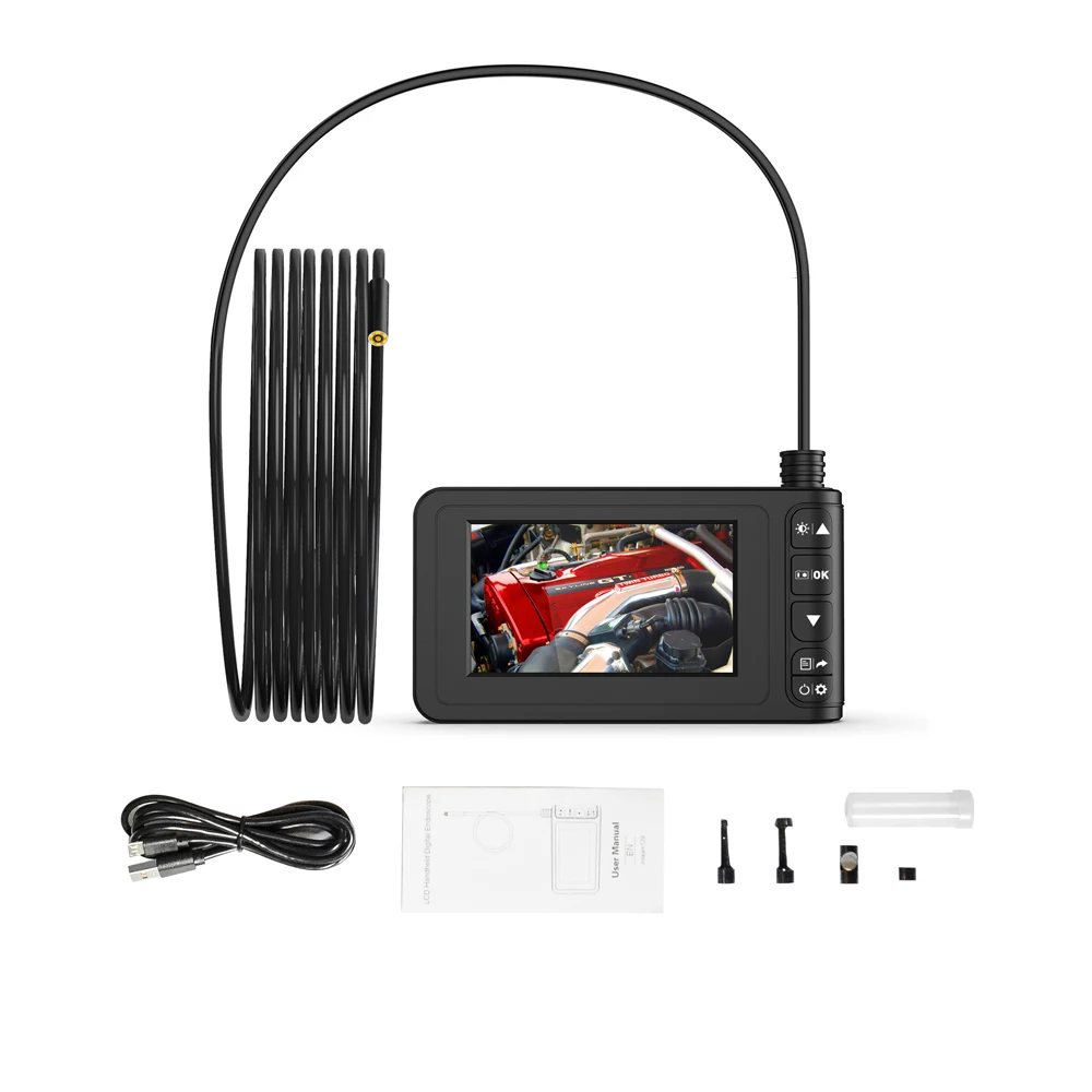 Портативный водонепроницаемый перезаряжаемый эндоскоп 4 3 дюйма LCD 2MP 1080P