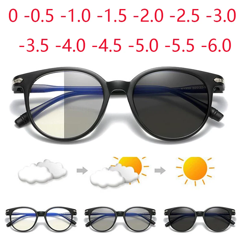 Модные прозрачные очки оптические оправы для женщин кошачий глаз мужчин 0-0 5-1 0-1 5-2