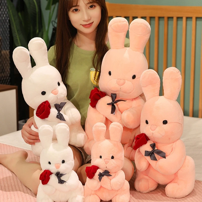 

Stuffed Lovely Rabbit Animal Soft Plush Toy Companion Pillow Gift for Kid Girlfriend on Christmas Birthday Any Festivals