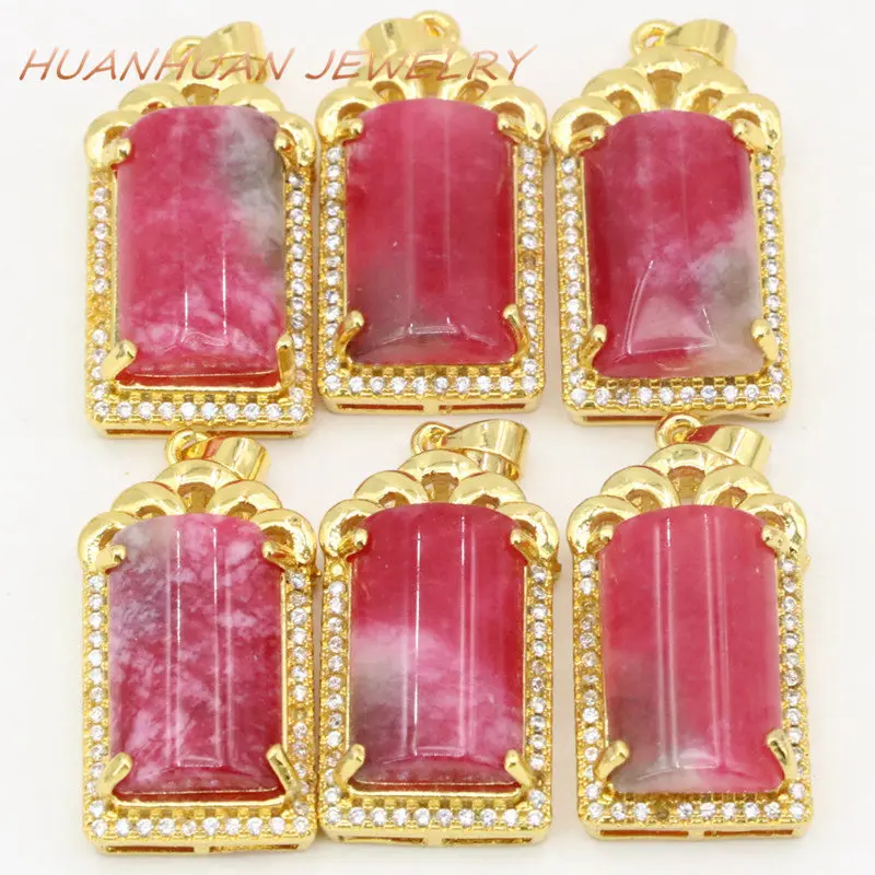 

Изысканные женские ожерелья и подвески на цепочке 14 х2, 9 мм, подвеска из искусственного камня золотого цвета, ювелирные изделия из нержавеющ...