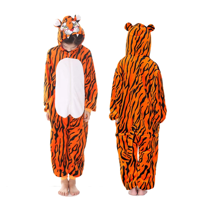 Kigurumi/Детские пижамы для мальчиков и девочек; пижамы с единорогом; фланелевые детские пижамы; костюм для сна с животными; зимние комбинезоны с котом