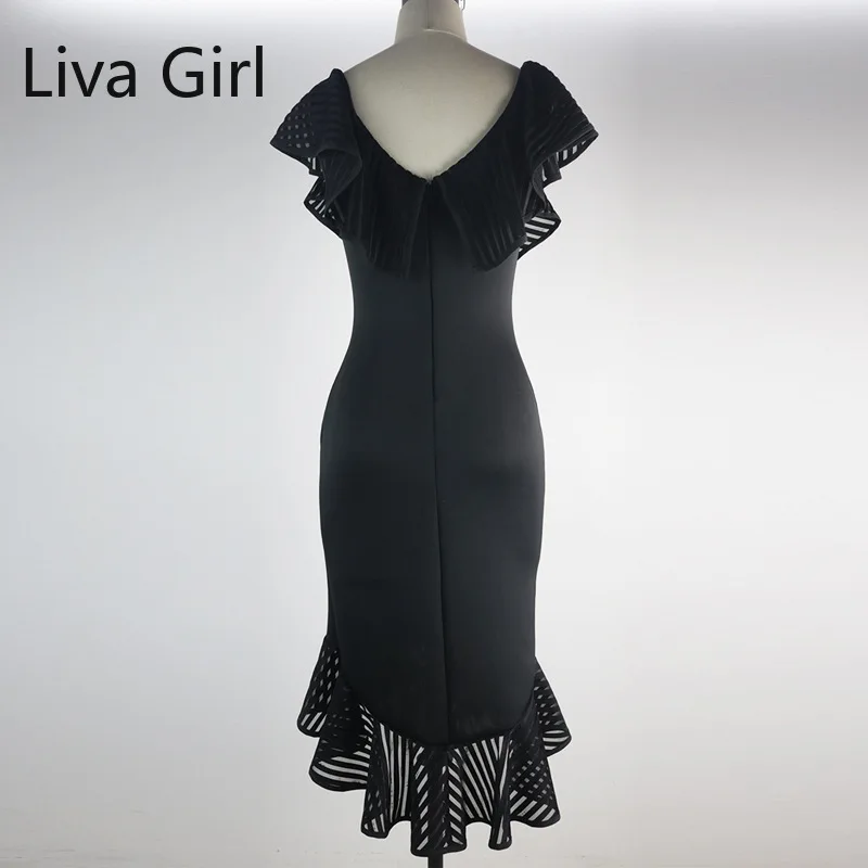 

Party Dress Women Butterfly Sleeveless Irregular Dress Fashion Street Bodycon Vestidos Elegant Blue Black Mesh Dresses Vestido