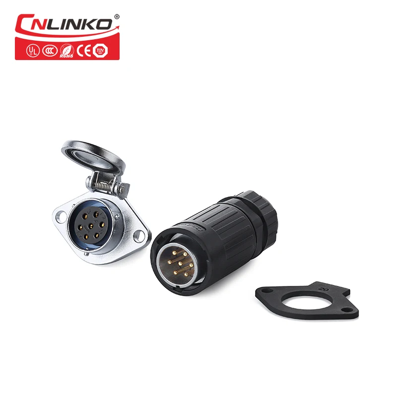 Cnlinko IP67 7pin мужской и женский разъемы + тарелка клапанной пружины пластиковый