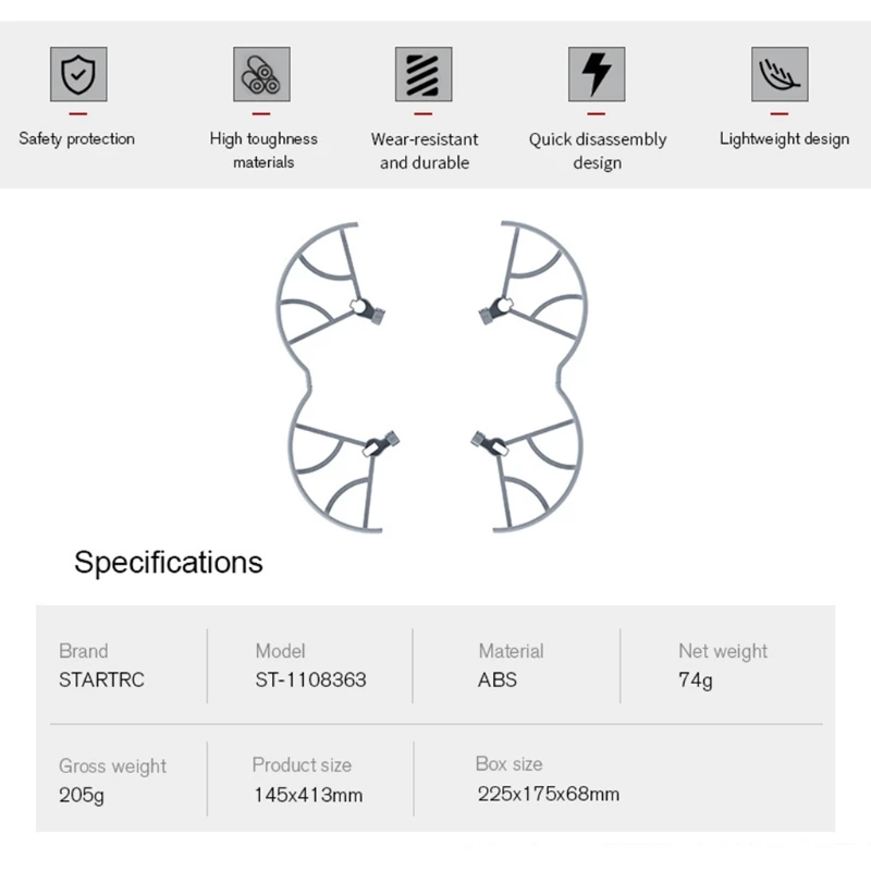 

For Mavic Air 2 Propeller Guard Prop Protection Bumper for -DJI Mavic Air 2 Q81F
