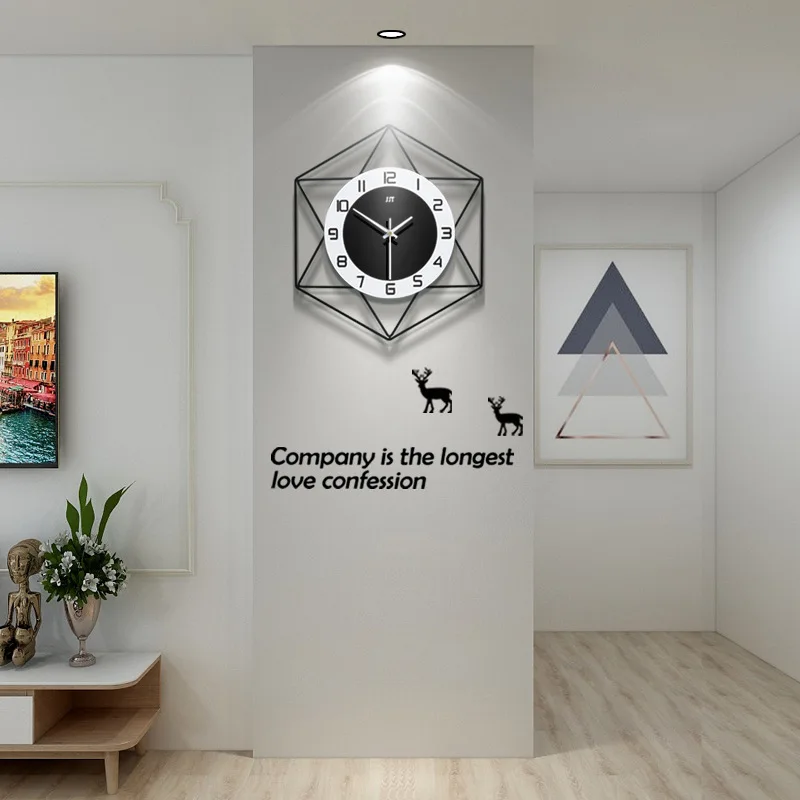 

Modern Simple Clock Hanging Clock Living Room Creative Personality Art Fashion Decorative Quartz Clock Nordic Home Clock
