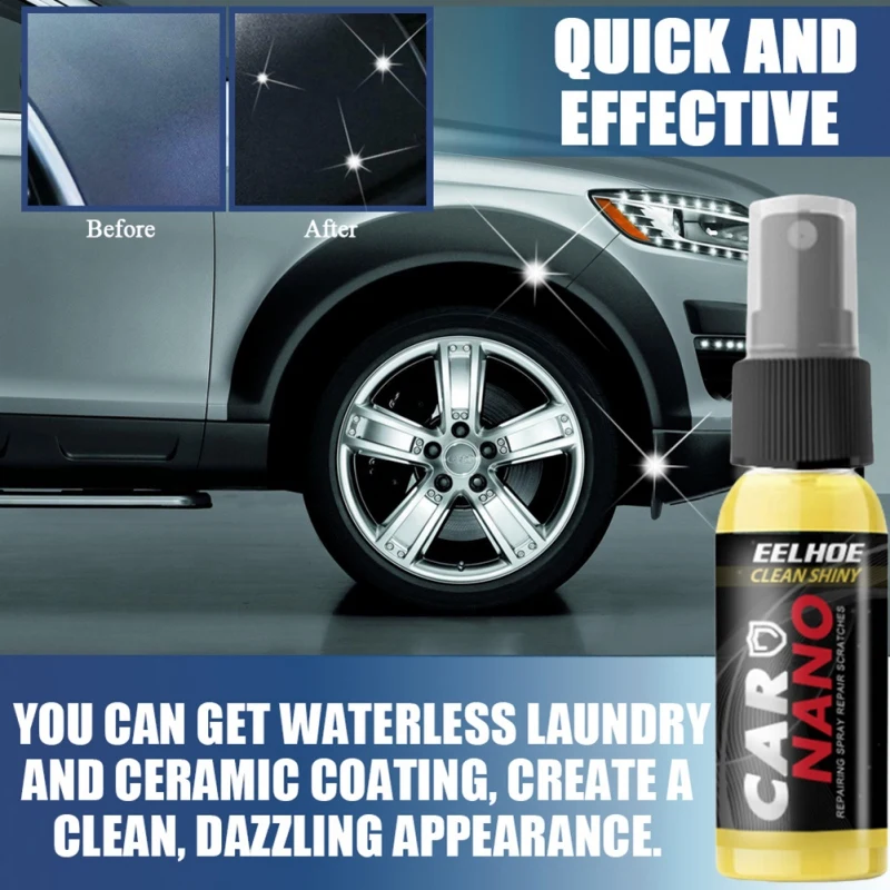 Топ 30 мл автомобильный продукт аксессуары авто нано профессиональный практичный спрей для устранения царапин керамическая мойка обслуживание с доставкой.