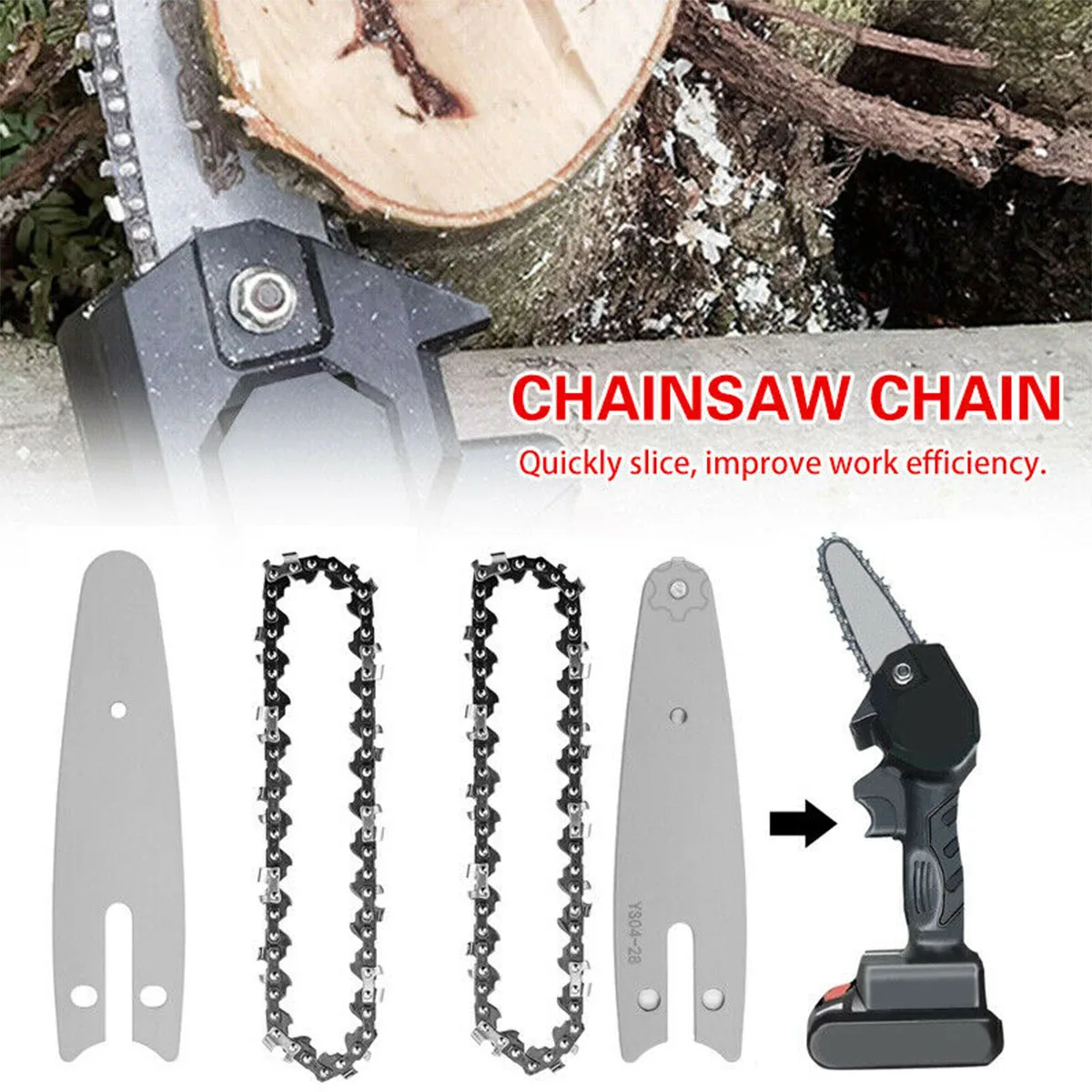 

4/6 Inch Chains Guide Plate Replacement Kit for 4 6 Inch Mini Electric Saw For Makita Battery Pruning Chainsaw Garden Tool