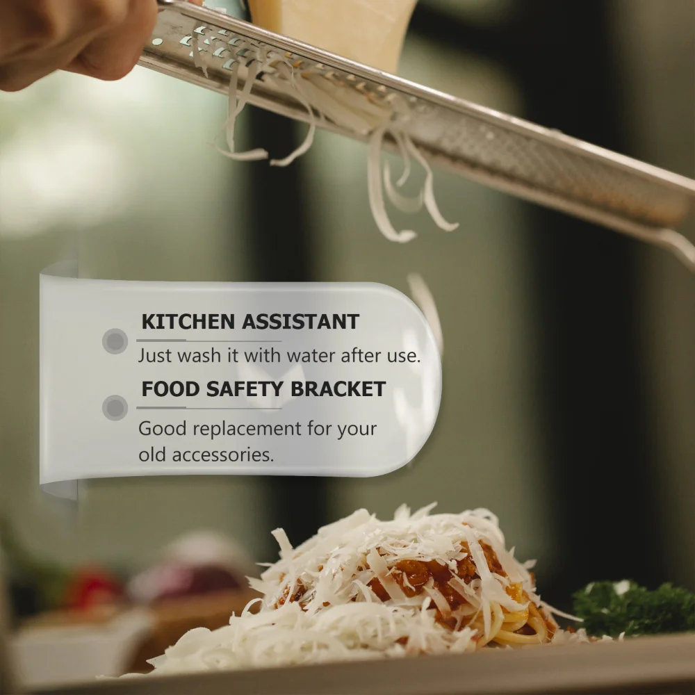 

2Pcs Multipurpose Food Safety Holders Practical Food Slicer Safety Guard (White)