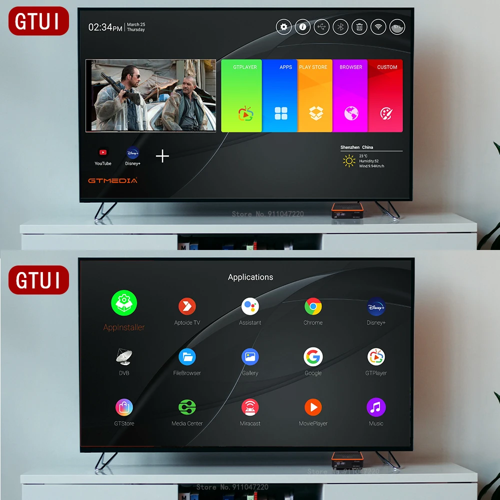 GTMEDIA GTcombo 4K/8K Ultra HD Satellite Receiver Smart Android 9.0 TV Box DVB-S2X/T2/Cable ISDBT Decoder M3U H.265 CCam Tuner |