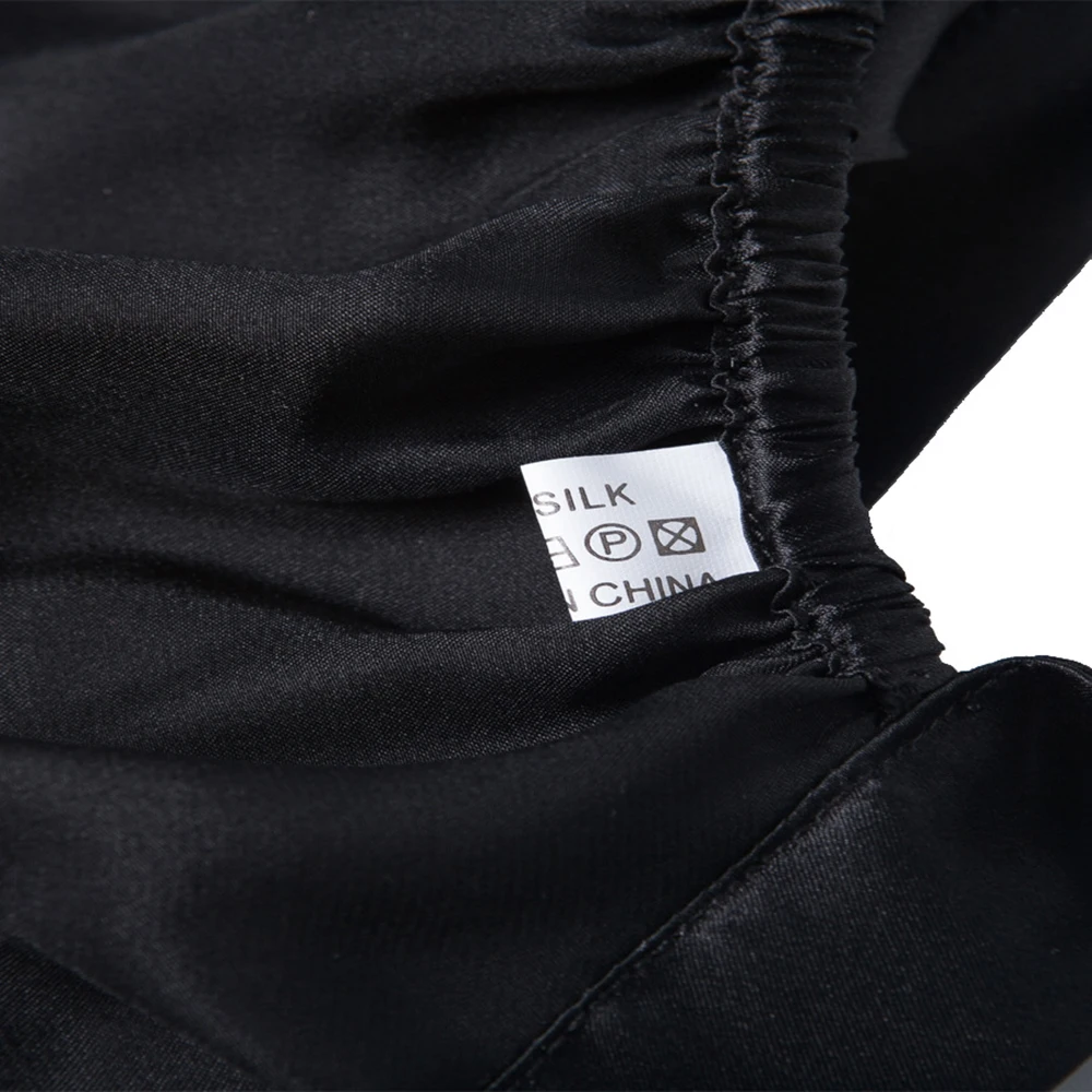 

Bath Women Head Cover Hair Natural Silk Night Cap Adjustable lightweight breathable Sleeping Head Cover Soft Hair Lace-up